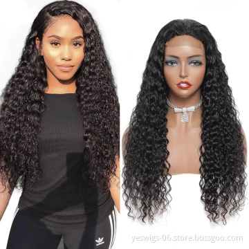Yeswigs Factory Wholesale Price Human Hair Water Wave Virgin Brazilian Human Hair Wig Pre Plucked Baby Hair Undetectable Knots